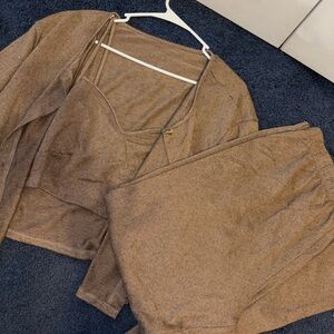 Cozy Brown Lounge 3 Piece Set